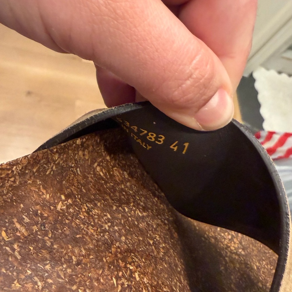 YSL Brown Slide Sandals - Picture 3 of 3